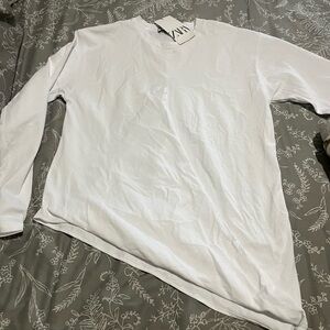 NWT Zara white long sleeve top